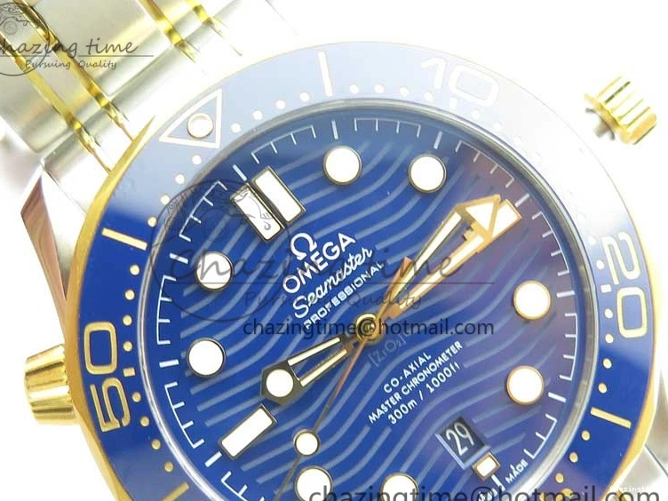 0503 2018 Seamaster Diver 300M SS YG VSF 1:1 Best Edition YG Bezel Blue Dial on SS YG Bracelet A Effortless 7897